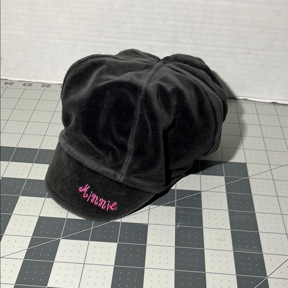 Black Velvet Newsboy Cap
